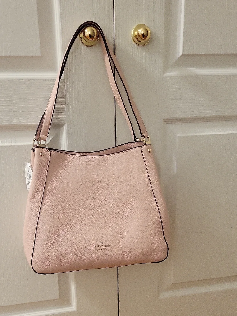 kate spade Blush Pink Pebbled Leather Shoulder Bag with Gold Hardware - Picture 1 of 1